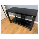 Black media cabinet