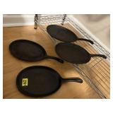 Cast iron skillets (4)