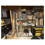 Wire shelving unit, no contents included