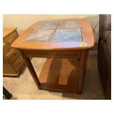 Stone inlay side table
