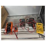 Assorted multi meters, outlet tester