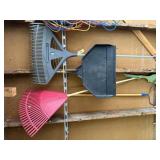 Rakes, dust pan