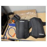 Knee pads, ear protection, safety glasses