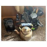 Kitchen, utensils, knives, teapot, can opener
