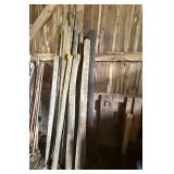 Stack of wood post, miscellaneous sizes