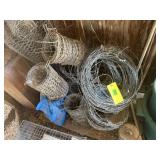 Chicken wire, Barb wire, live animal trap,