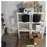 Shelves with contents