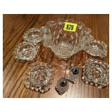 Assorted Fostoria crystal dishes
