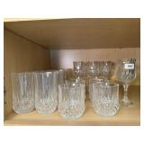 Matching crystal glassware