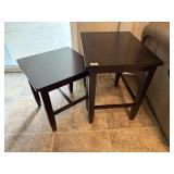 Black nesting side tables (2)