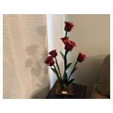 Metal rose sculpture