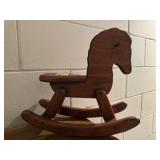 Wooden rocking horse