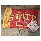 Iowa State Cyclones flag, fan sign
