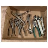Pliers, vise grips, crescent wrenches