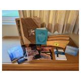 Scrapbook, paper holder, religious books