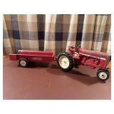 International toy tractor, wagon