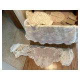 Mantel lace, doilies