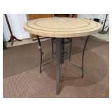 Round stone patio table