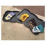 Boot trays, chore gloves