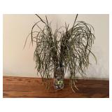 Greenery, glass vase