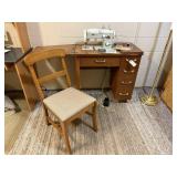 Pfaff sewing machine table, machine, chair,