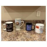 Coffee, pottery mugs (4)