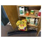 Garden supplies, potting mix, spray bottles
