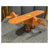 Wooden toy airplane