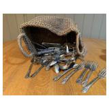 Basket of silverware
