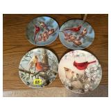 Cardinal decorative plates (4)