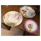 Antique hand painted china plates (3)