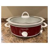 Red casserole crockpot