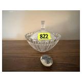Crystal candy dish, prayer stone