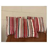 Striped throw pillows (3)