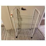 Wire rolling storage cart