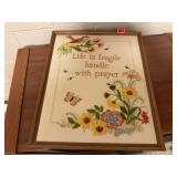 Life is Fragile needlepoint
