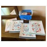 Coloring books, markers