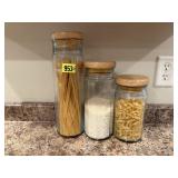 Glass storage canisters (3)