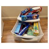 Storage drawer of aluminum foil, plastic wrap,