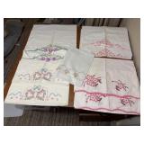 Embroidered pillowcases