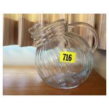 Glass beverage pitcher
