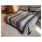 King size bedspread, pillows, pillow shams