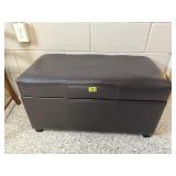Storage bench, bed spread included