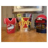 Iowa State Cyclones bucket, coozie, souvenirs