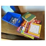 Bin of puzzle books