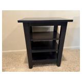 Black tiered side table