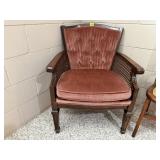 Vintage caned arm chair