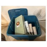 Tote of floral foam, memorial stakes