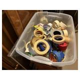 Tote of tape, adhesives