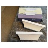 White floating shelves, boxed set of 2